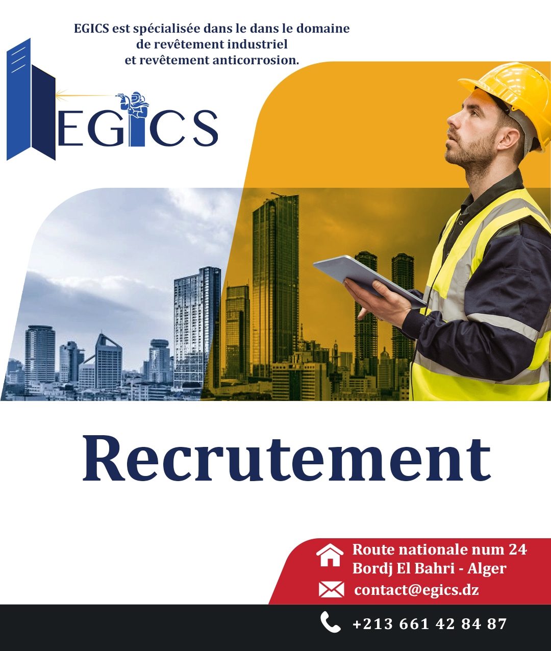 EGICS ALGERIE recrutement
